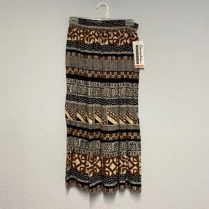 🦋 NWT Vintage African Tribal Print Maxi Skirt